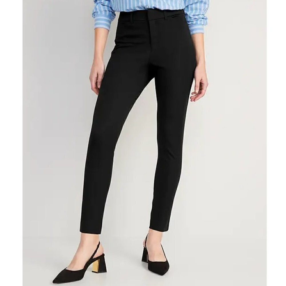 NWT! Old Navy Women's Black High-Waisted Pixie Skinny Ankle Pants - 551152 🩷